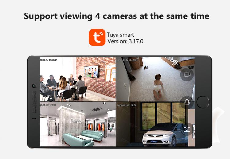 家用WIFI无线网络摄像机涂鸦智能云台旋转高清监控YT13 室内网络摄像机 第5张