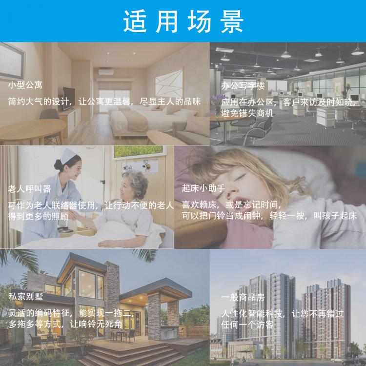 交流供电家用远距离遥控无线门铃N6黑 交流供电门铃 第6张