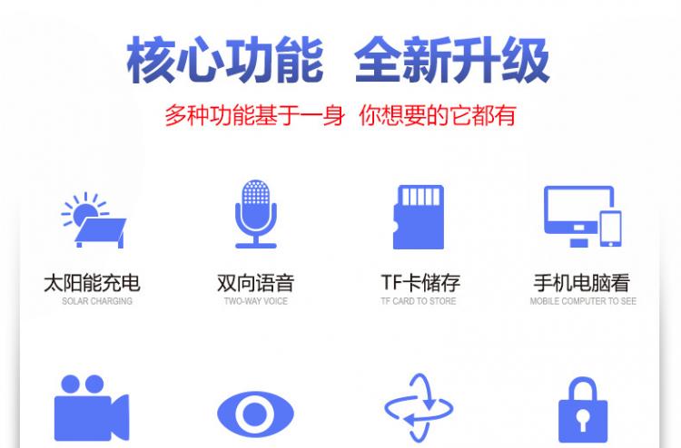 涂鸦智能4G太阳能监控无线低功耗室外防水枪机Tuya摄像机电池摄像头 4G太阳能摄像机 第3张