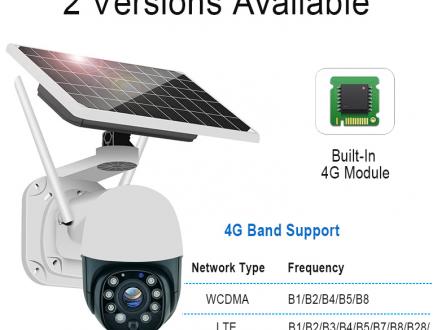 4G太阳能摄像头欧版美版东南亚4G无线监控户外球机30倍光学变焦可定制定时拍照TUYA涂鸦摄像机