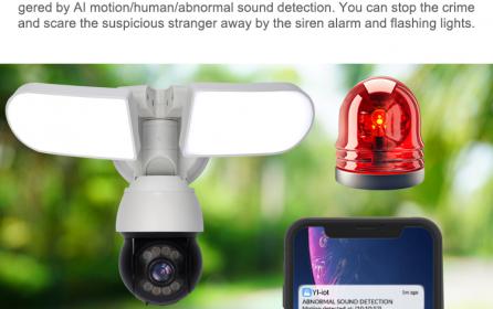 涂鸦双灯监控摄像头TUYA爆款出口400万高清WIFI+网口高亮双灯庭院监控摄像机厂家批发可定制
